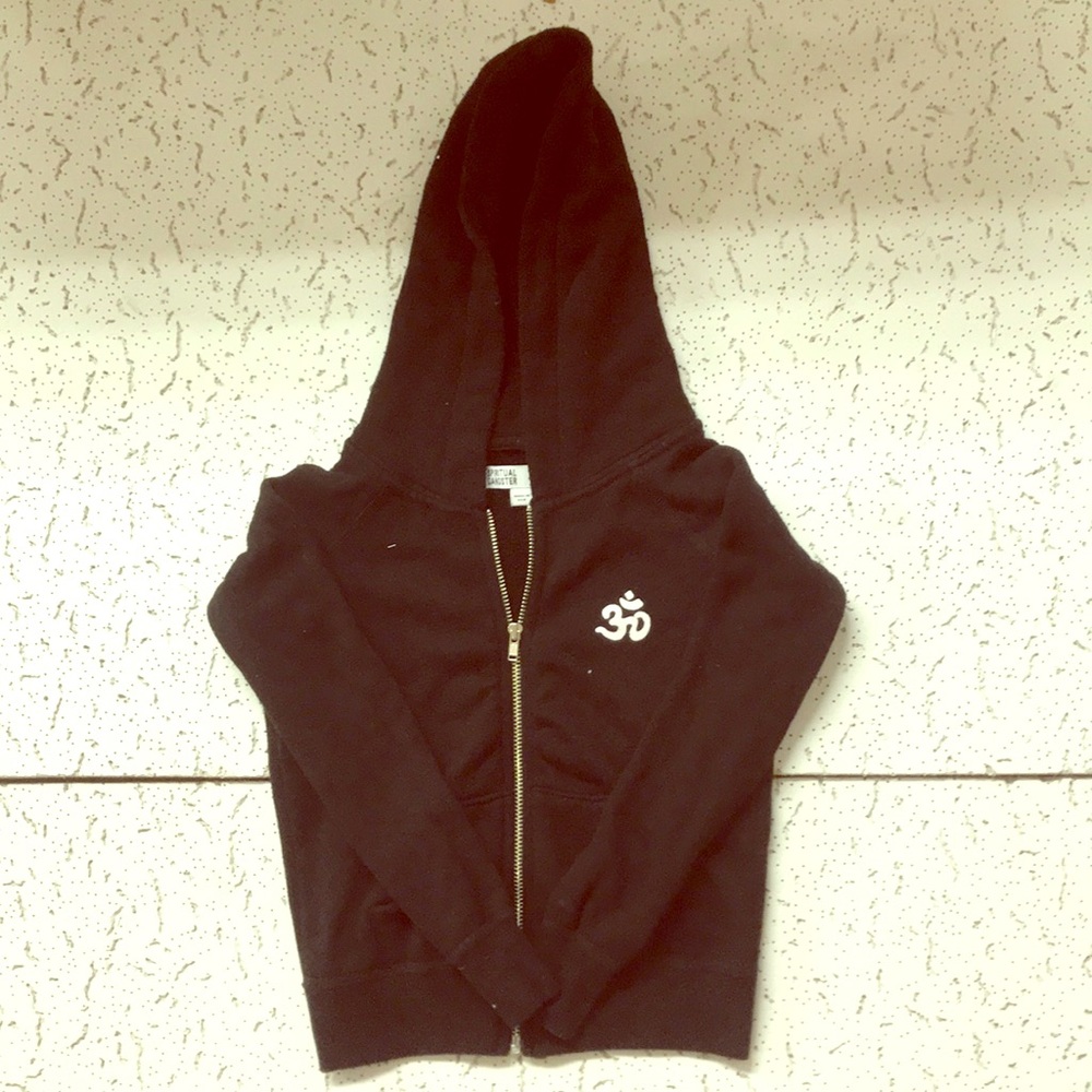 spiritual gangster black logo hoodie TODDLER sz 2T